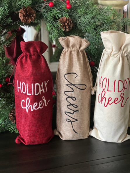 Holiday Bottle/Wine Bag Cover Xmas Shipped from Pittsburgh